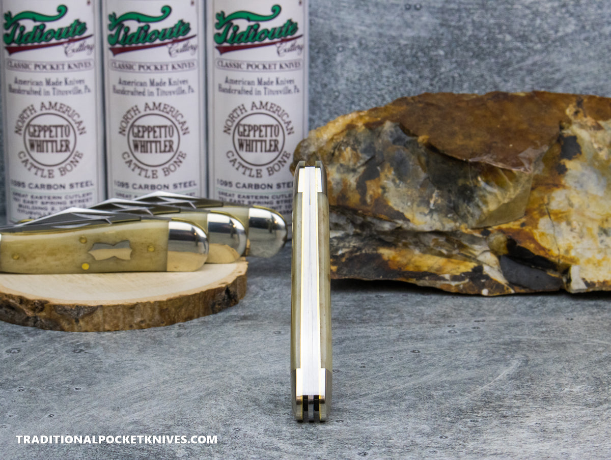 Great Eastern Cutlery #571326 Tidioute Cutlery Geppetto Whittler Sandstone Smooth Bone