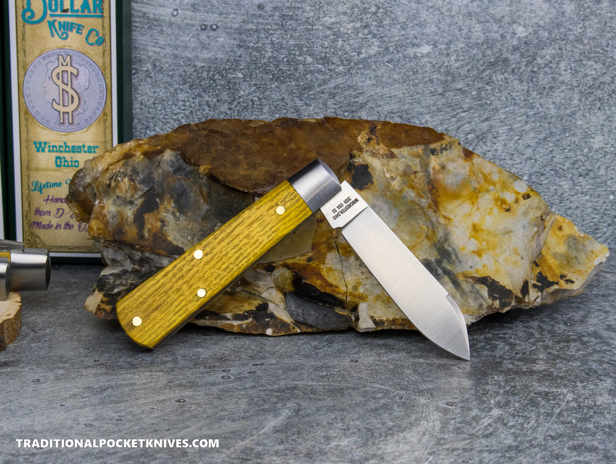 Cooper Cutlery Dollar Knife Co. Osage Orange Wood Orange Shield Jack (OO OS)
