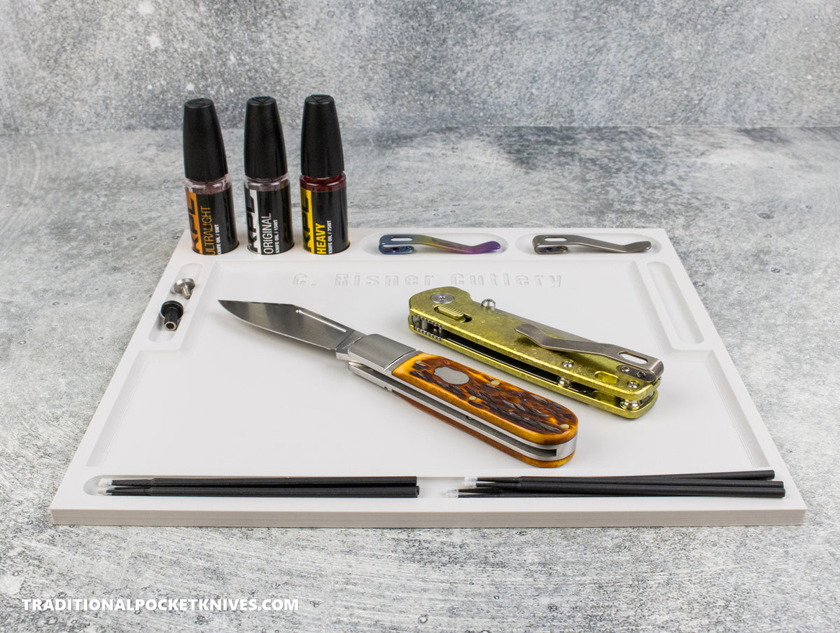 C. Risner Cutlery Knife Breakdown Tray Gray