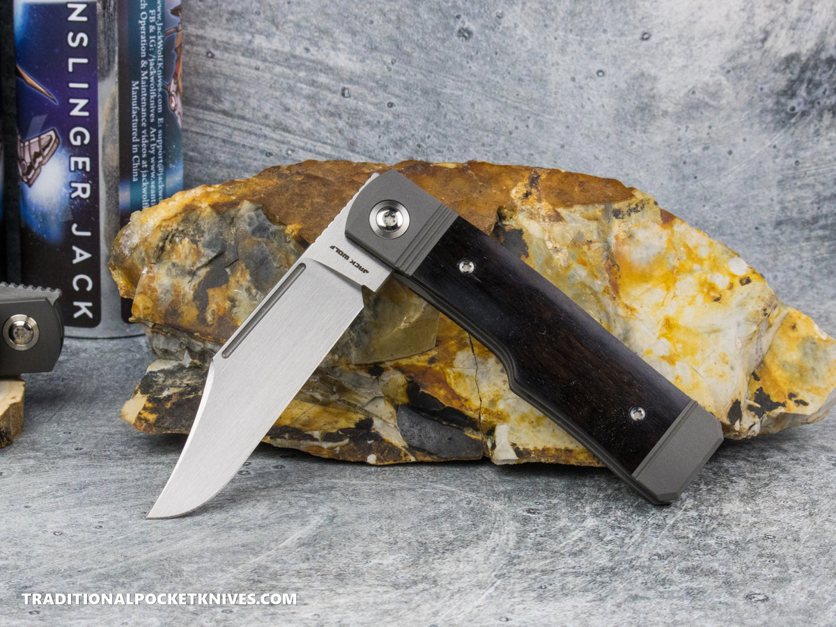 Jack Wolf Knives Gunslinger Jack Ebony Wood