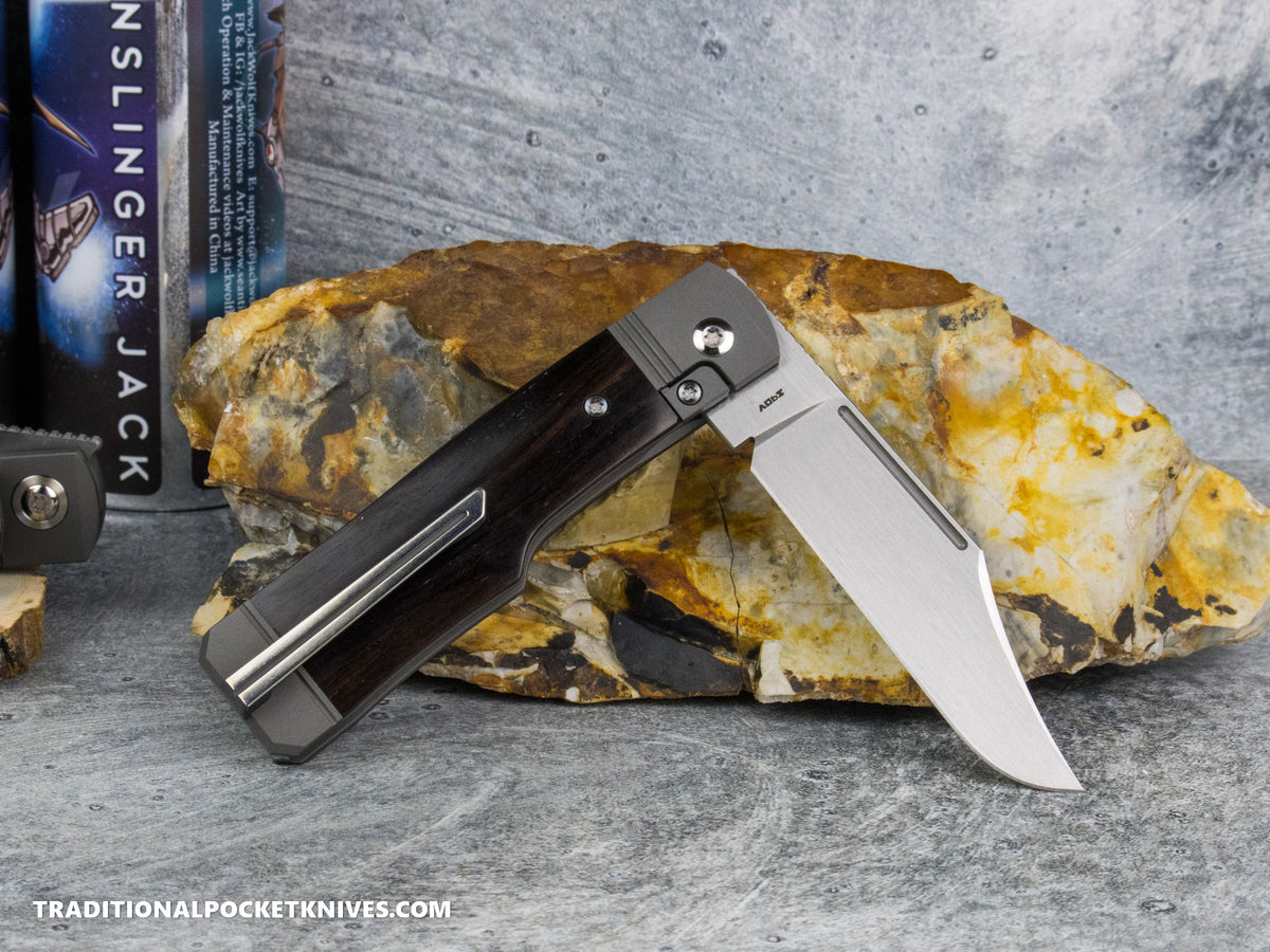 Jack Wolf Knives Gunslinger Jack Ebony Wood