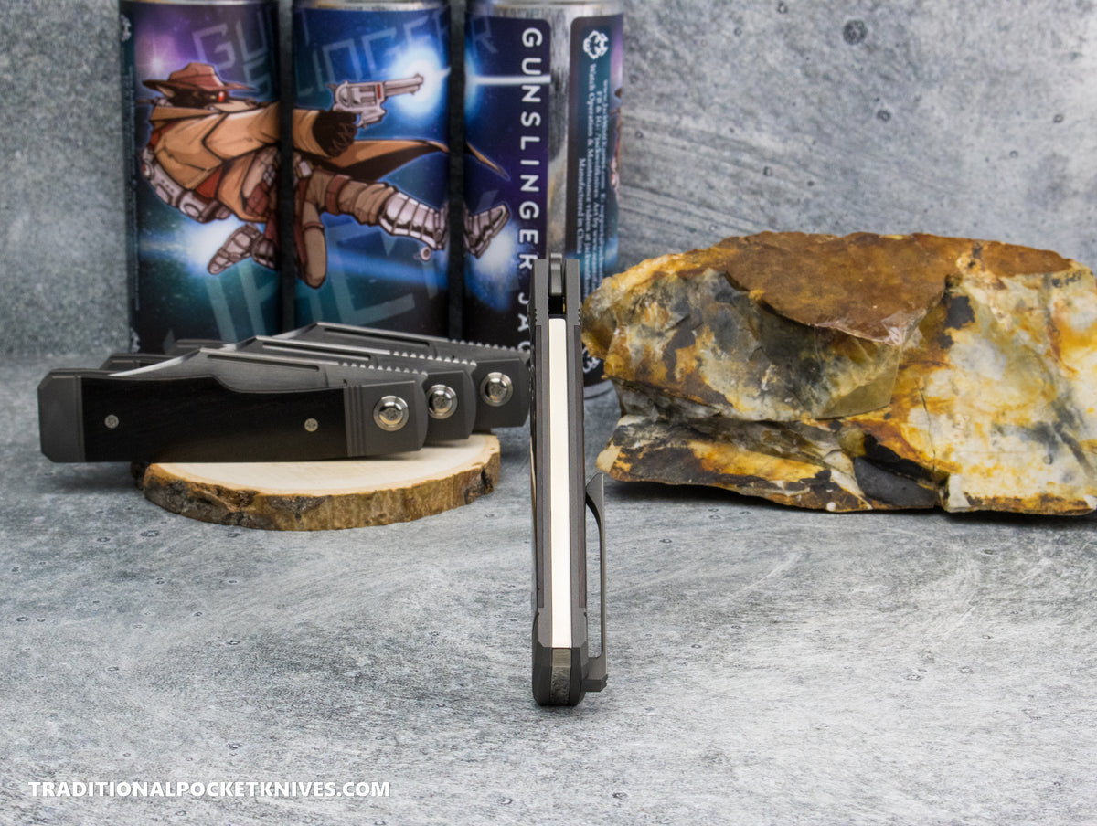 Jack Wolf Knives Gunslinger Jack Ebony Wood