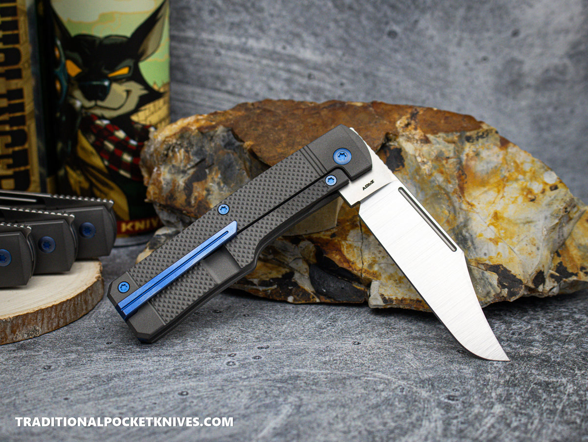 Jack Wolf Knives Gunslinger Jack Titanium Checkered