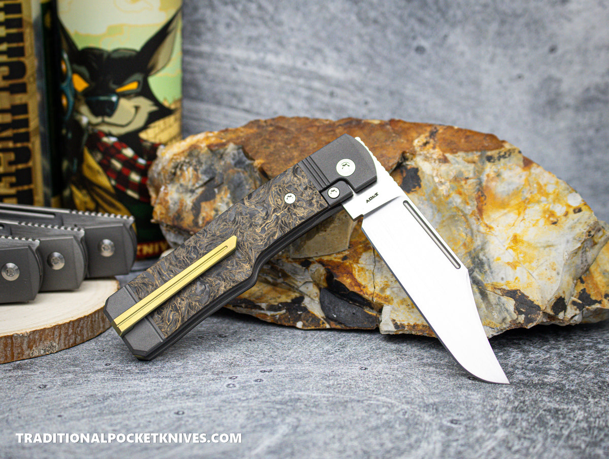 Jack Wolf Knives Gunslinger Jack Fat Carbon Dark Matter Gold