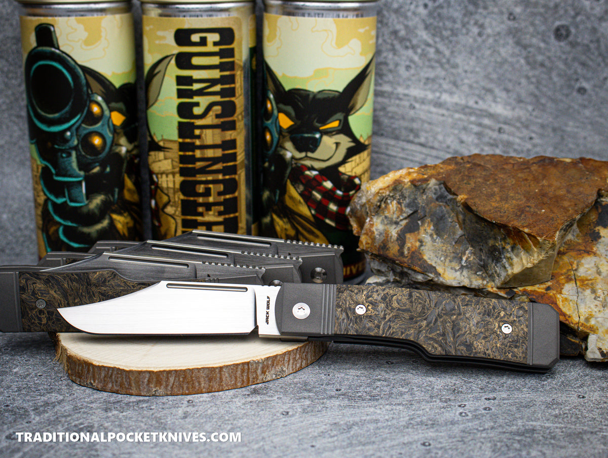 Jack Wolf Knives Gunslinger Jack Fat Carbon Dark Matter Gold