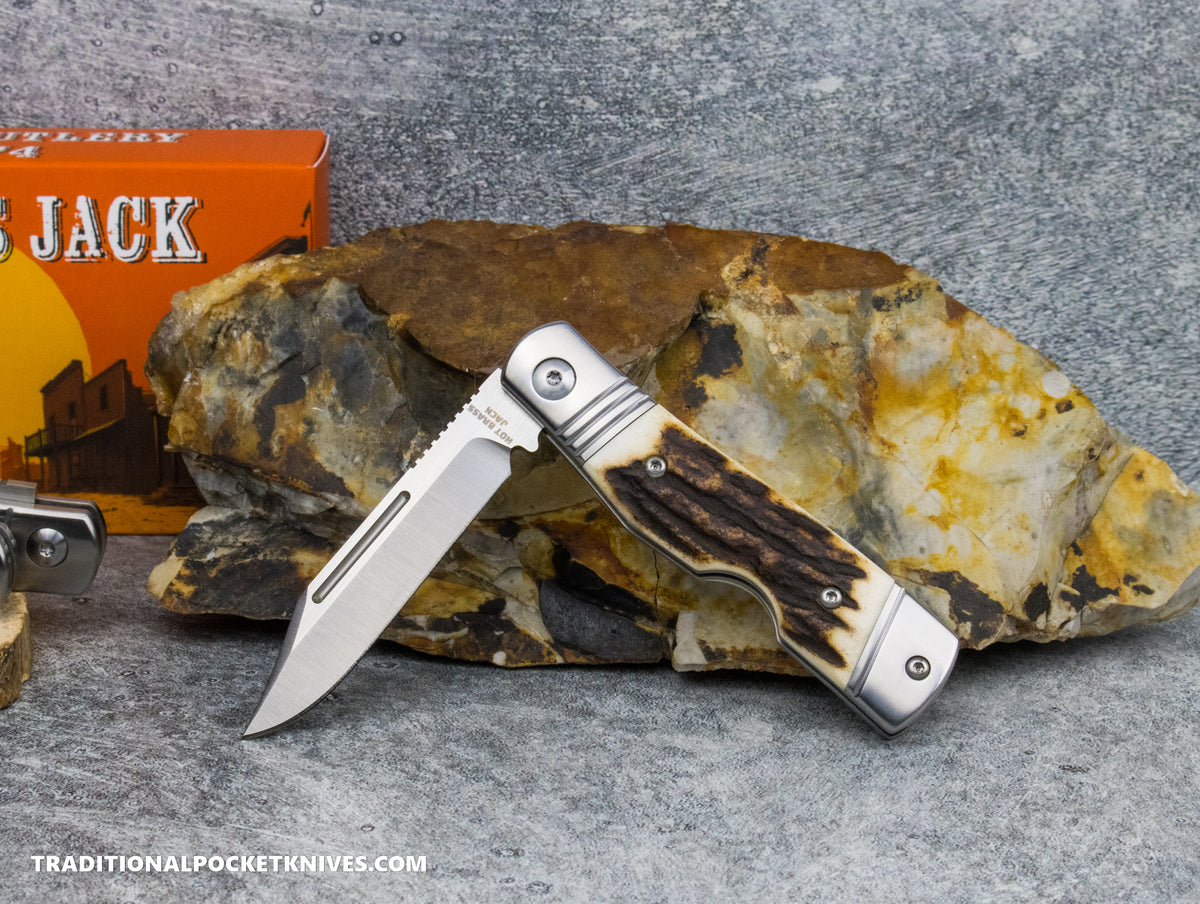Hot Brass Jack: Stag - Clip Point 154CM