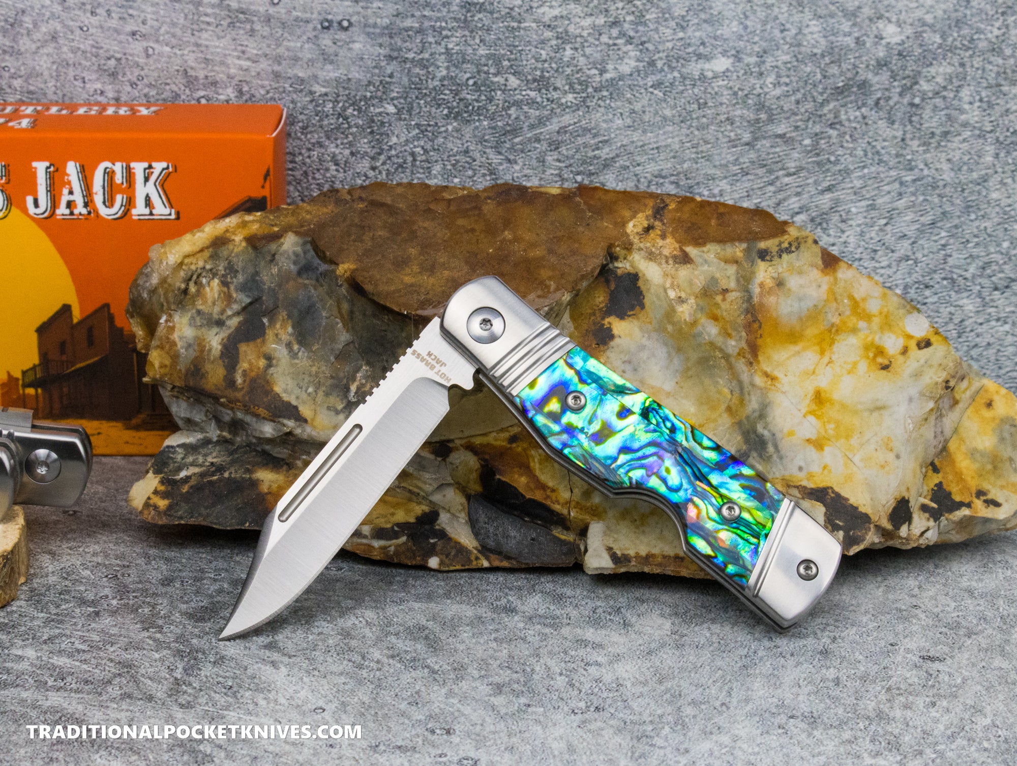 Hot Brass Jack: Abalone - Clip Point 154CM
