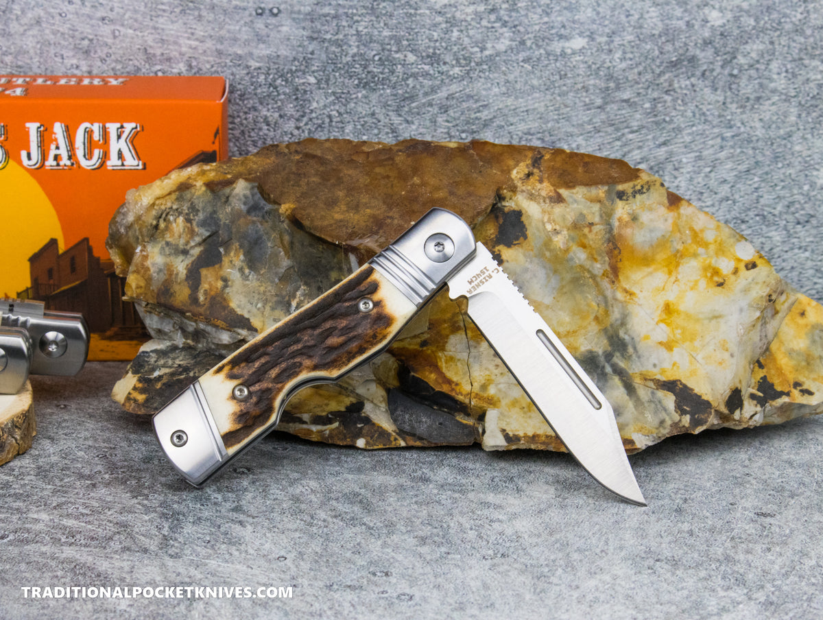 Hot Brass Jack: Stag - Clip Point 154CM