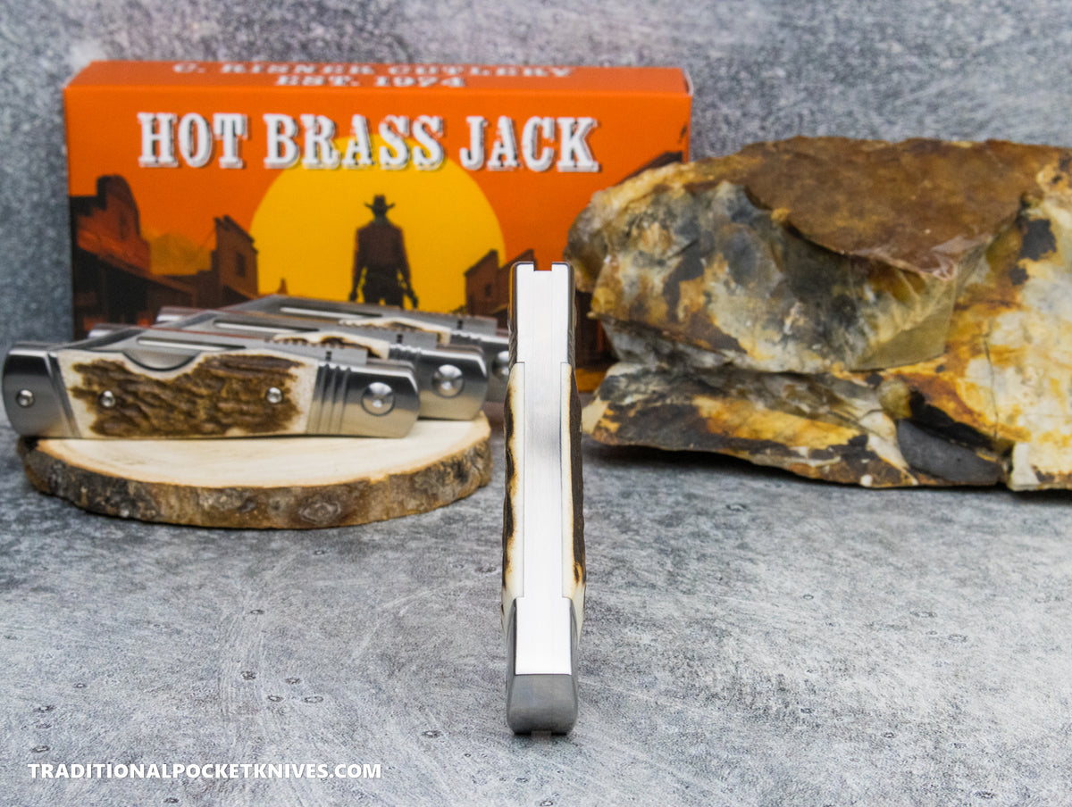 Hot Brass Jack: Stag - Clip Point 154CM