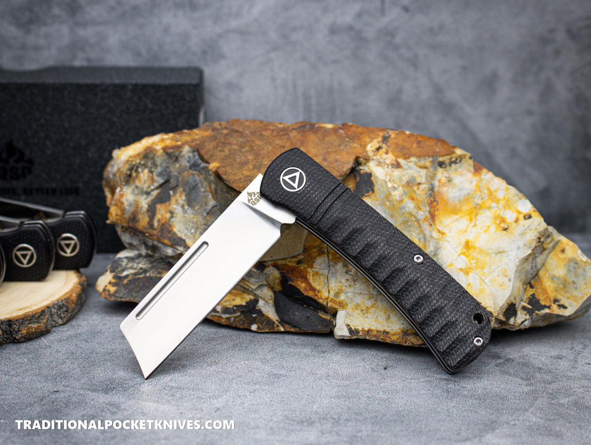 QSP Hedgehog Knife QS142-E Black Micarta 14C28N Steel