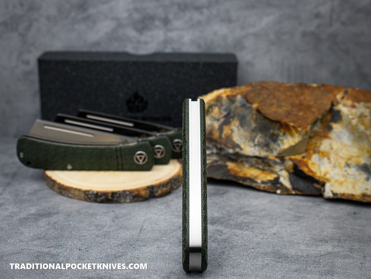 QSP Hedgehog Knife QS142-A Green Micarta 14C28N Steel