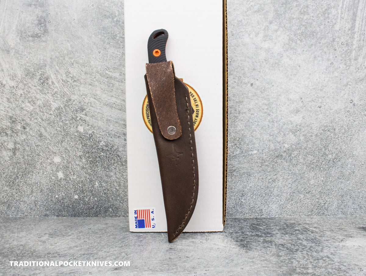Hellbender Blade Co. Ranch Hand - Black G10 Orange Cerakote Magnacut