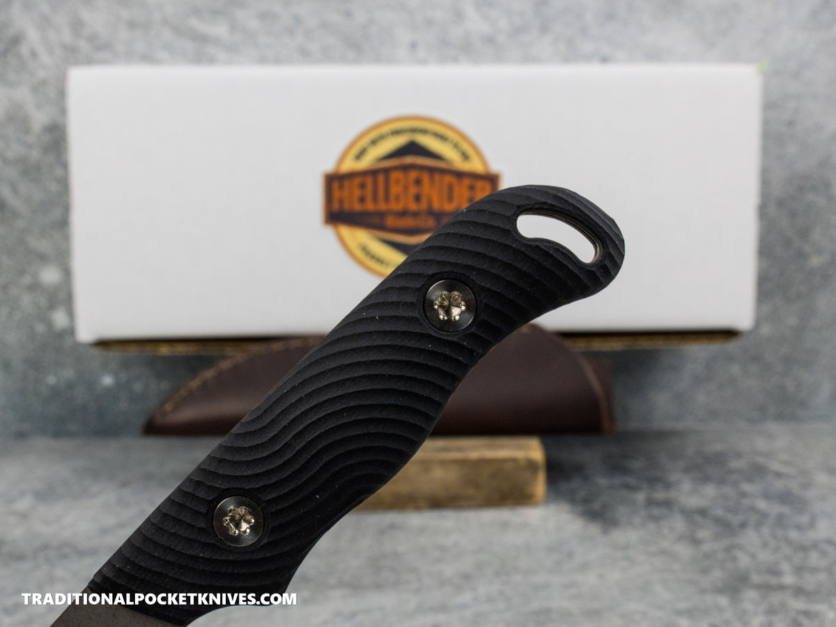 Hellbender Blade Co. Outfitter - Black G10 Tumbled Magnacut