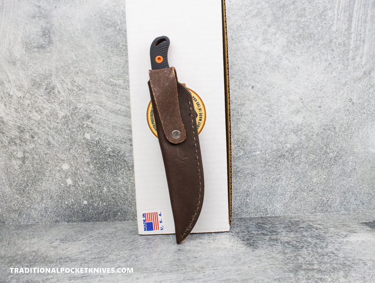 Hellbender Blade Co. Ranch Hand - Black G10 Orange Cerakote Magnacut
