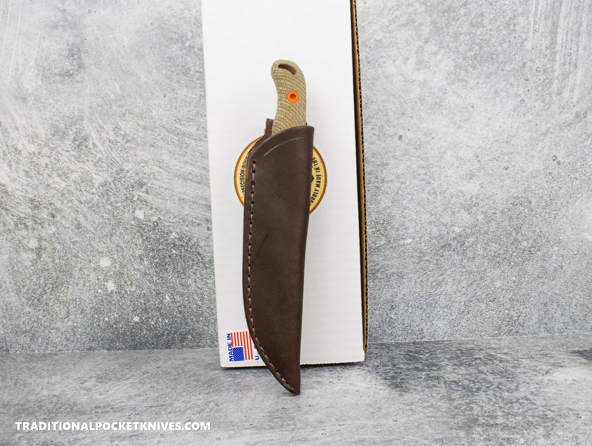 Hellbender Blade Co. Ranch Hand - OD Micarta Orange Cerakote Magnacut
