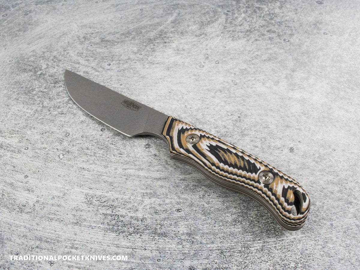 Hellbender Blade Co. Outfitter - Multicolored G10 Tumbled Magnacut