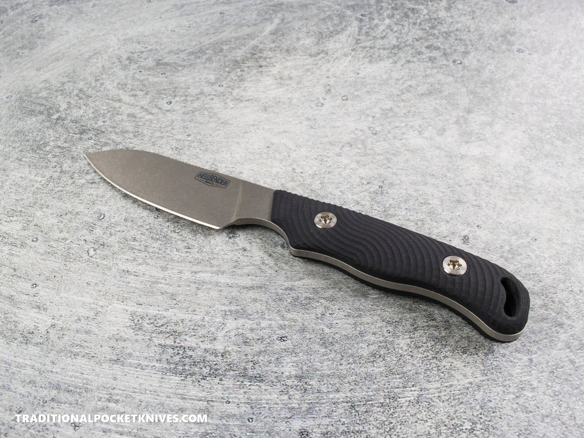 Hellbender Blade Co. Ranch Hand - Black G10 Tumbled Magnacut