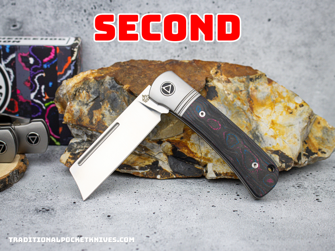 COSMETIC SECONDS: QSP Exclusive Hedgehog Knife QS142 CamoCarbon Miami Vice M390
