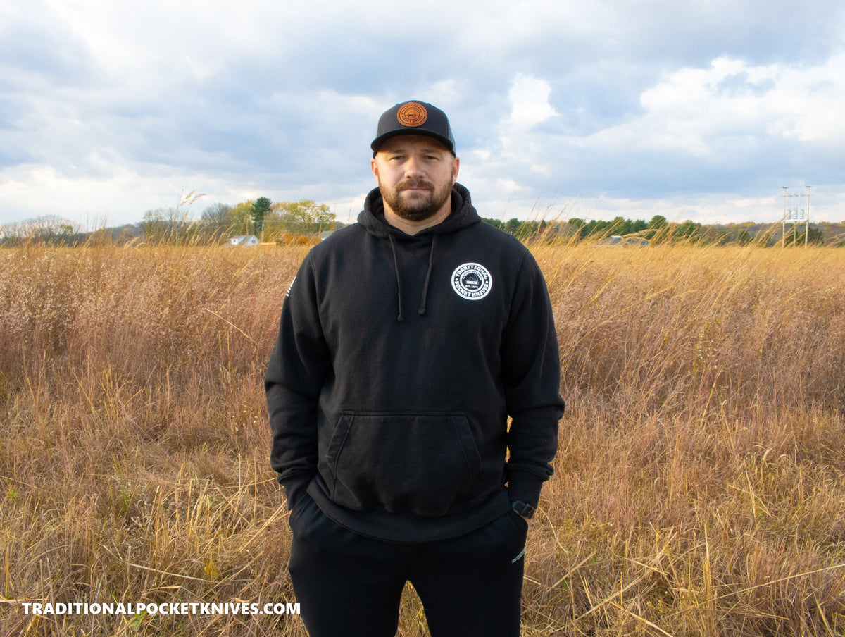 C. Risner Cutlery Premium Heavyweight Fleece Hoodie - Black / White