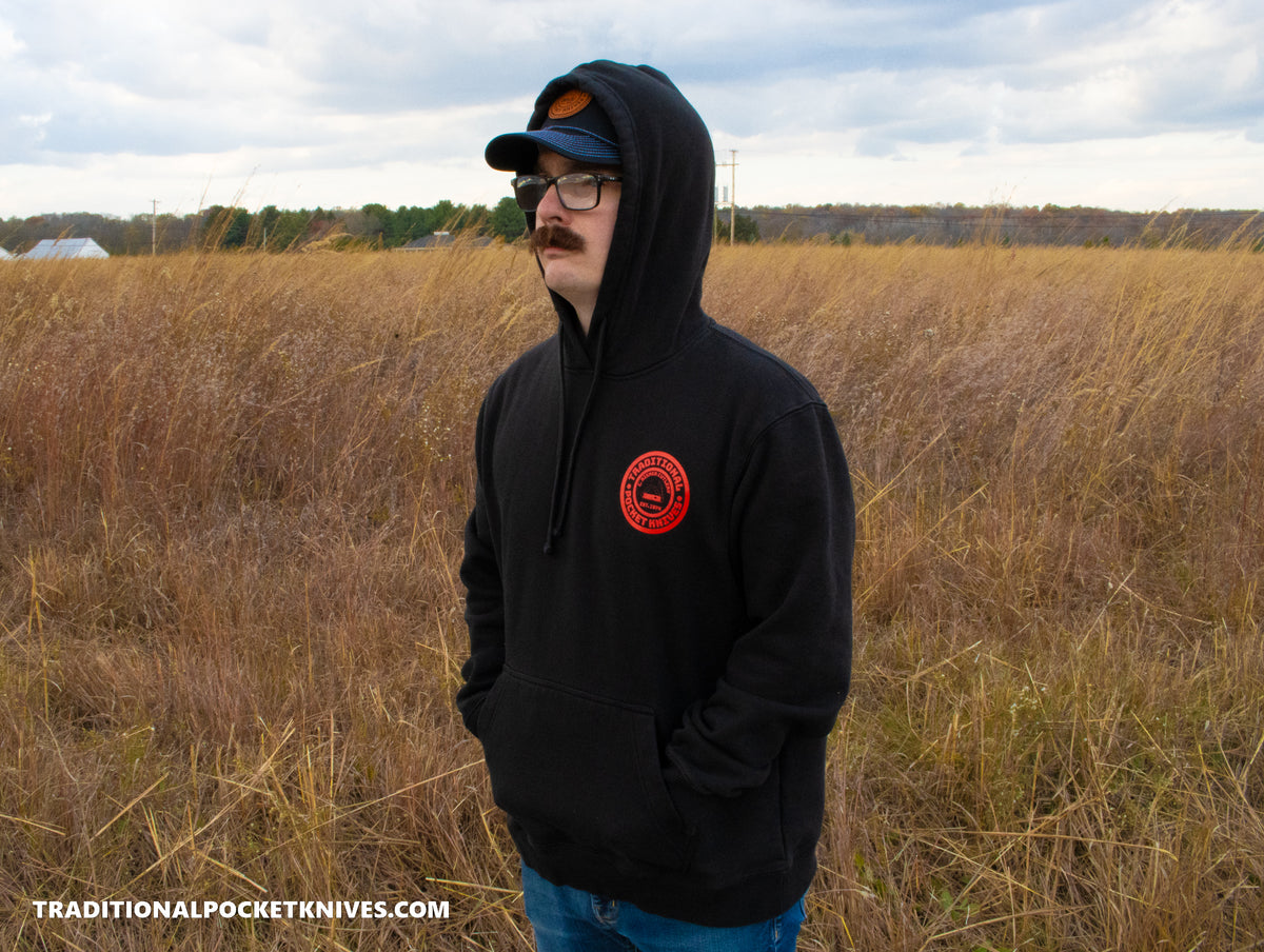 C. Risner Cutlery Premium Heavyweight Fleece Hoodie - Black / Red