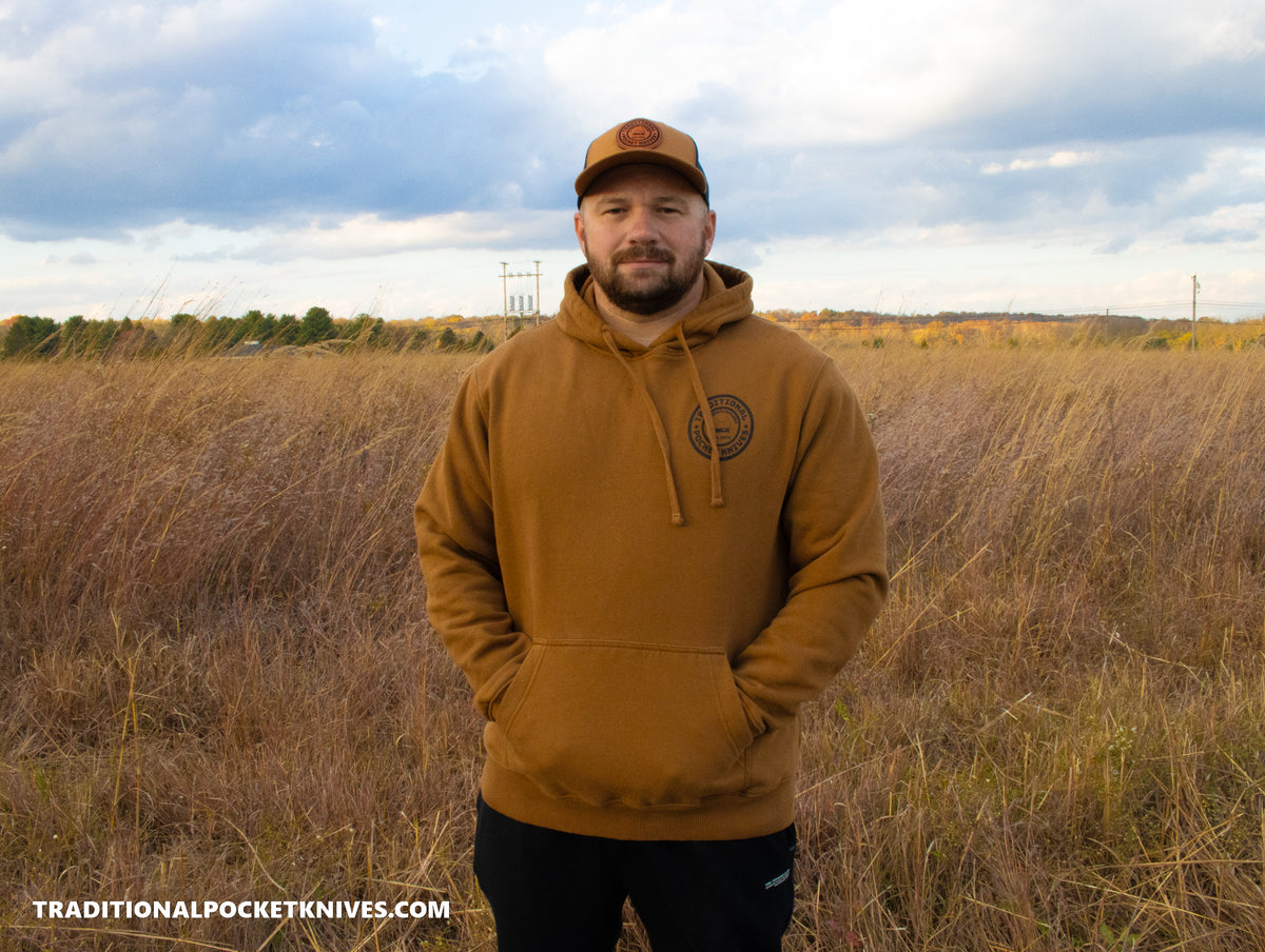 C. Risner Cutlery Premium Heavyweight Fleece Hoodie - Brown / Black