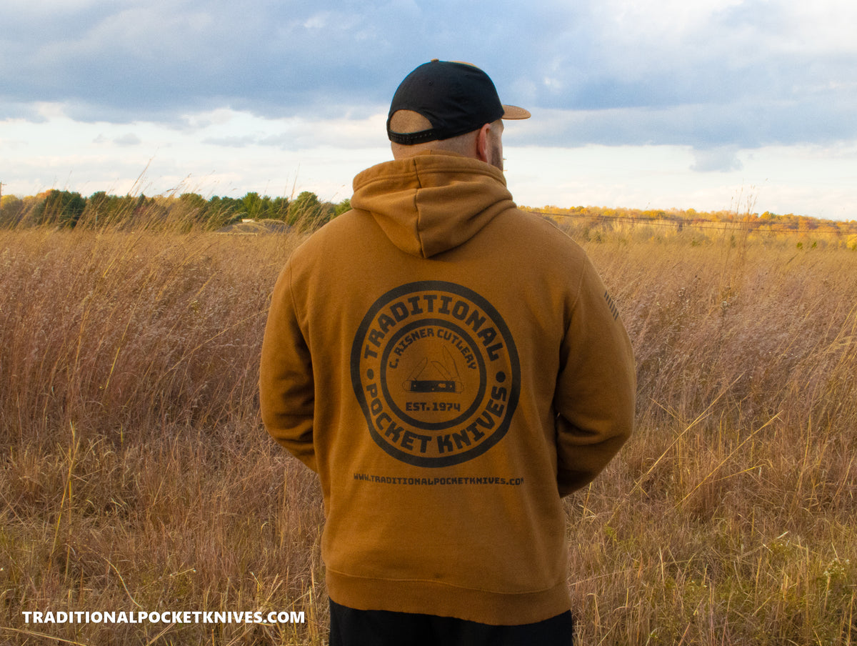 C. Risner Cutlery Premium Heavyweight Fleece Hoodie - Brown / Black