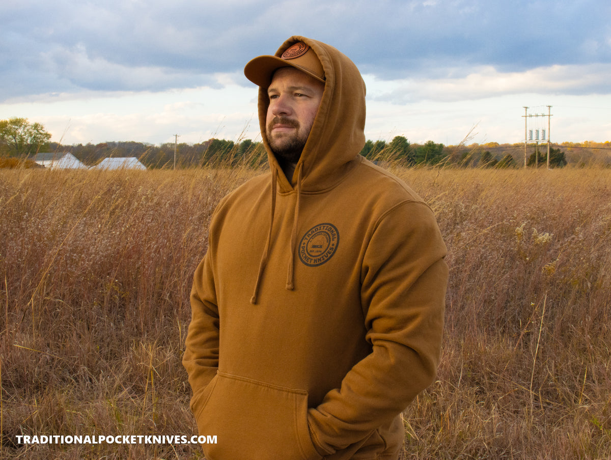 C. Risner Cutlery Premium Heavyweight Fleece Hoodie - Brown / Black