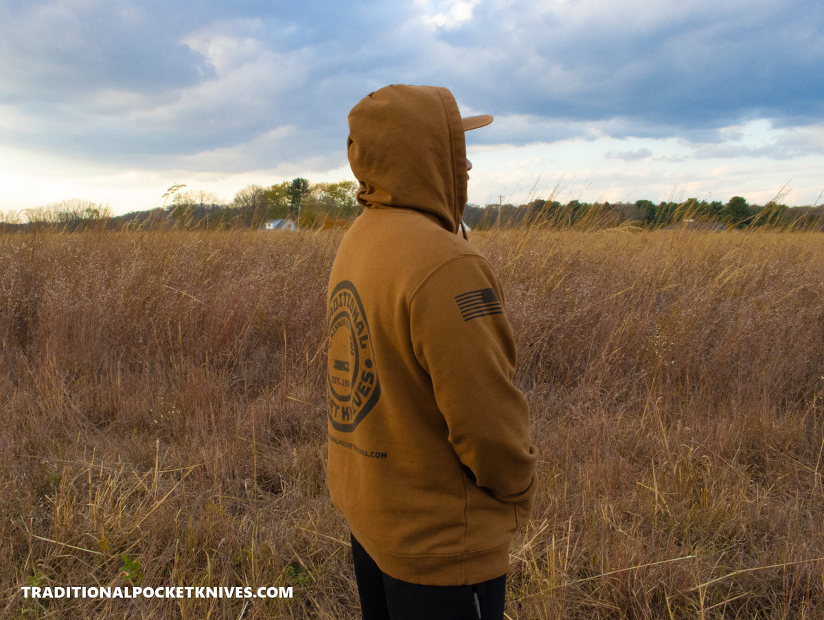 C. Risner Cutlery Premium Heavyweight Fleece Hoodie - Brown / Black