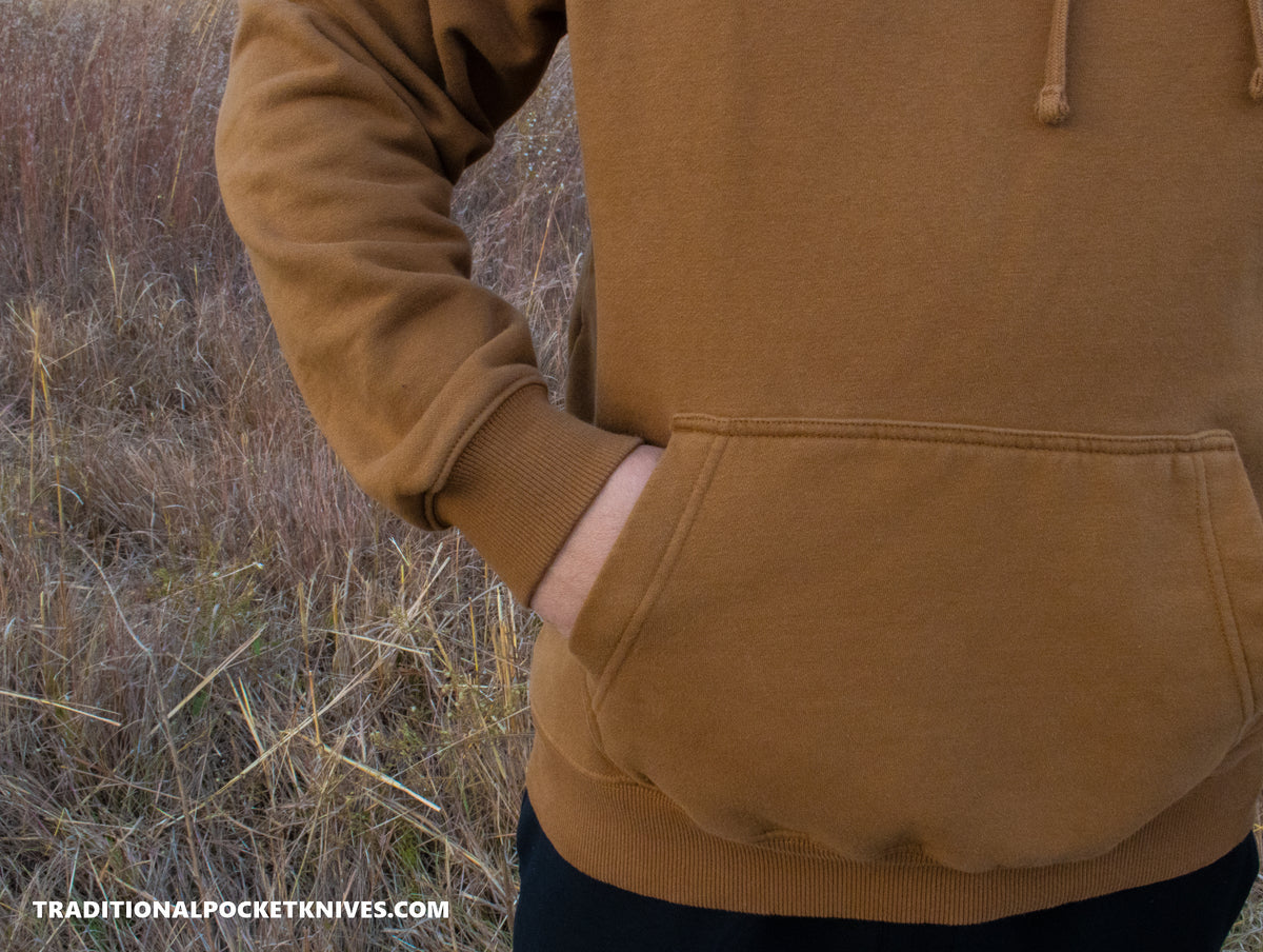 C. Risner Cutlery Premium Heavyweight Fleece Hoodie - Brown / Black