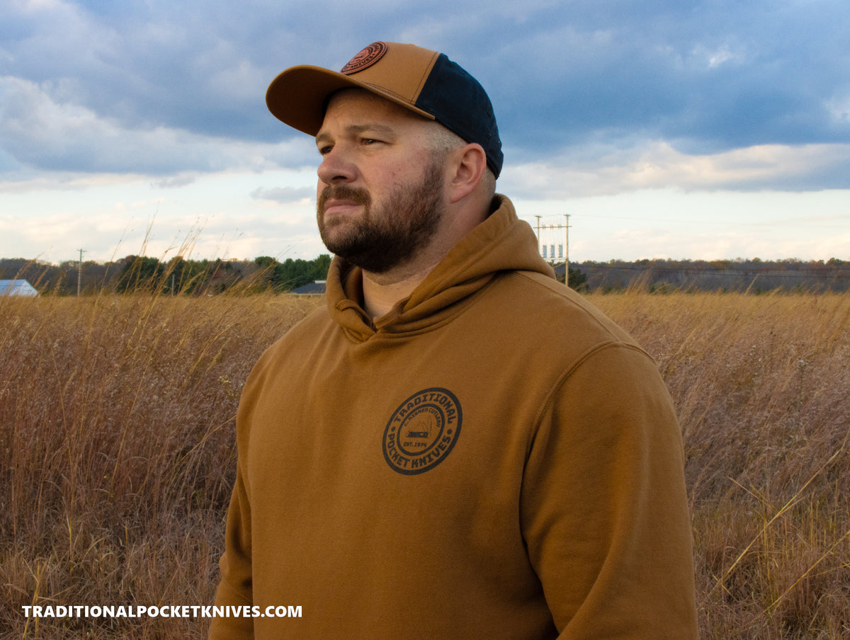 C. Risner Cutlery Premium Heavyweight Fleece Hoodie - Brown / Black