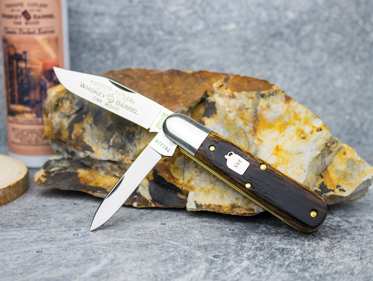 Great Eastern Cutlery #781224 Tidioute Cutlery Bullet End Barlow Charred Barrel Oak