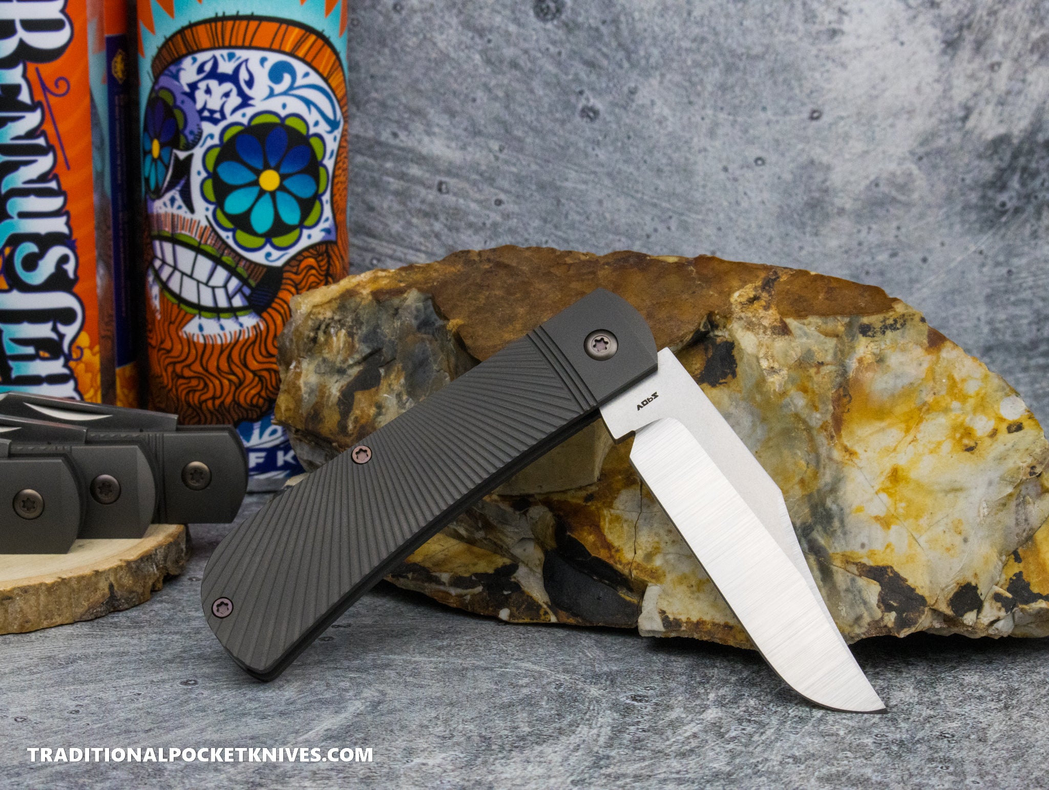 Jack Wolf Knives Benny's Clip Titanium Starburst - C. Risner
