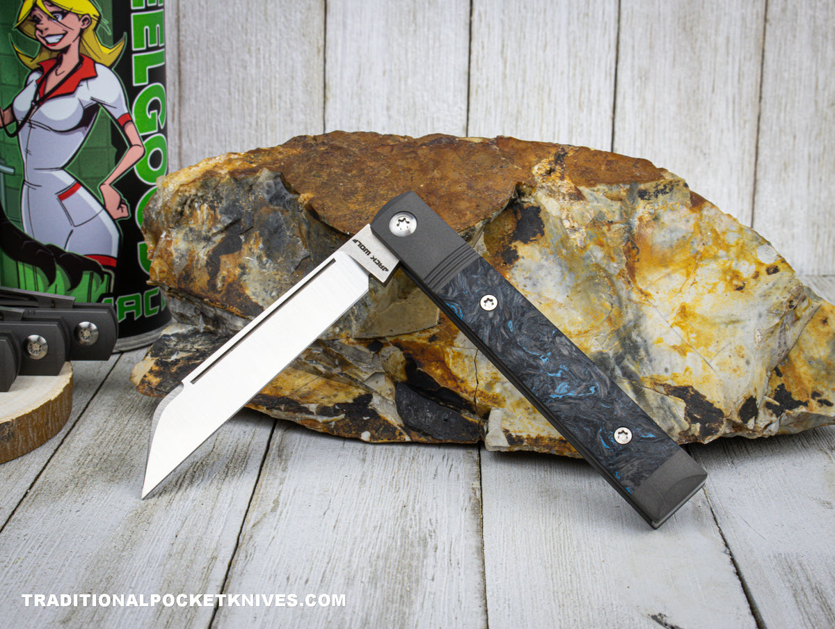 Jack Wolf Knives Feel Good Jack Fat Carbon Dark Matter Blue