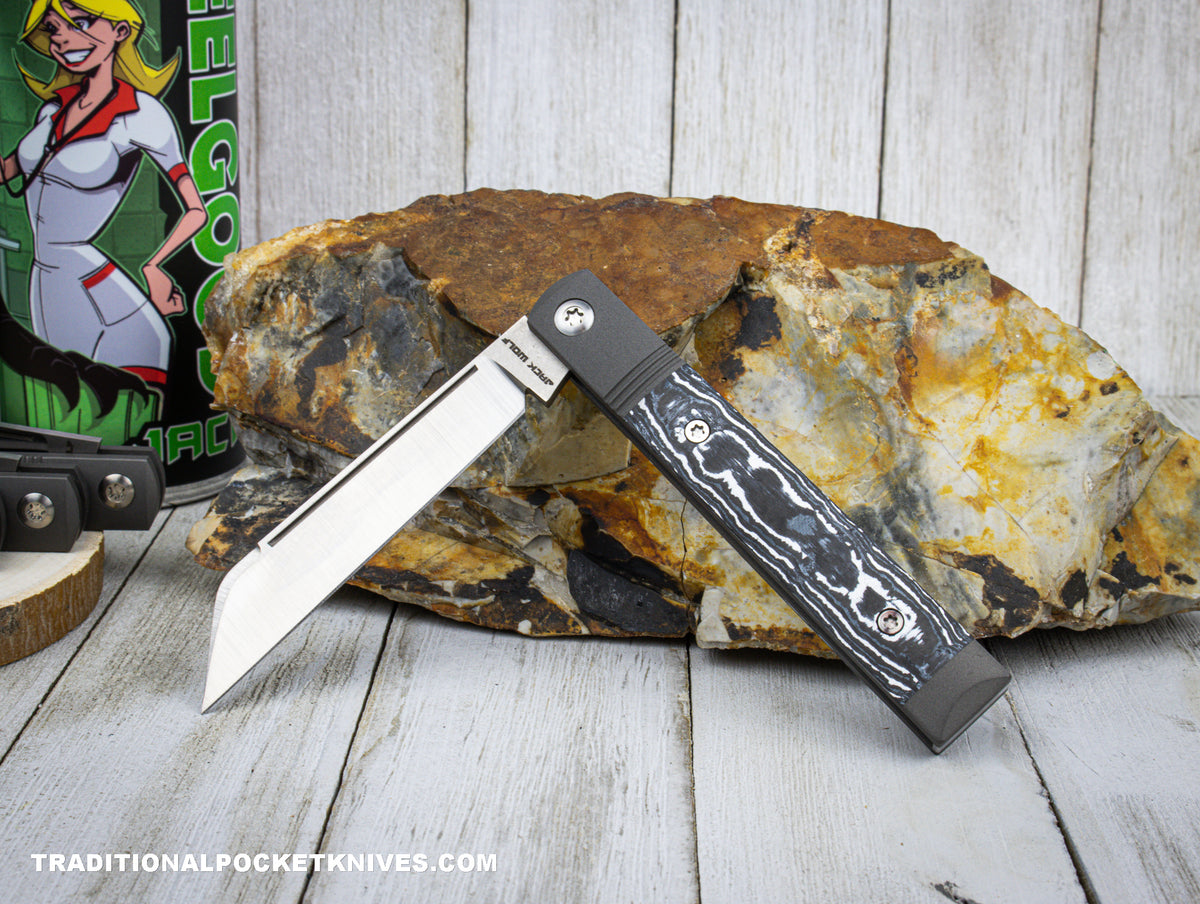 Jack Wolf Knives Feel Good Jack Fat Carbon White Storm