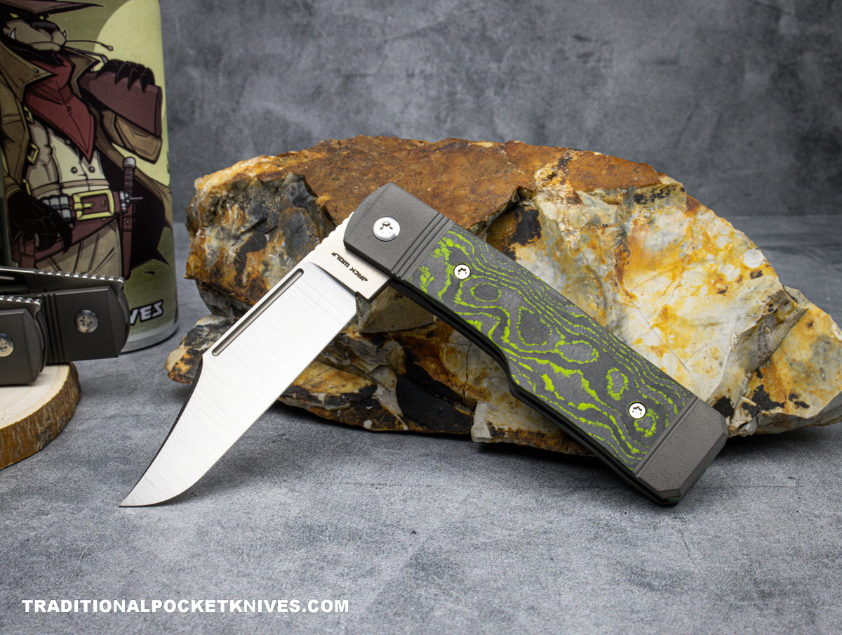 Jack Wolf Knives Gunslinger Jack CamoCarbon Toxic Green