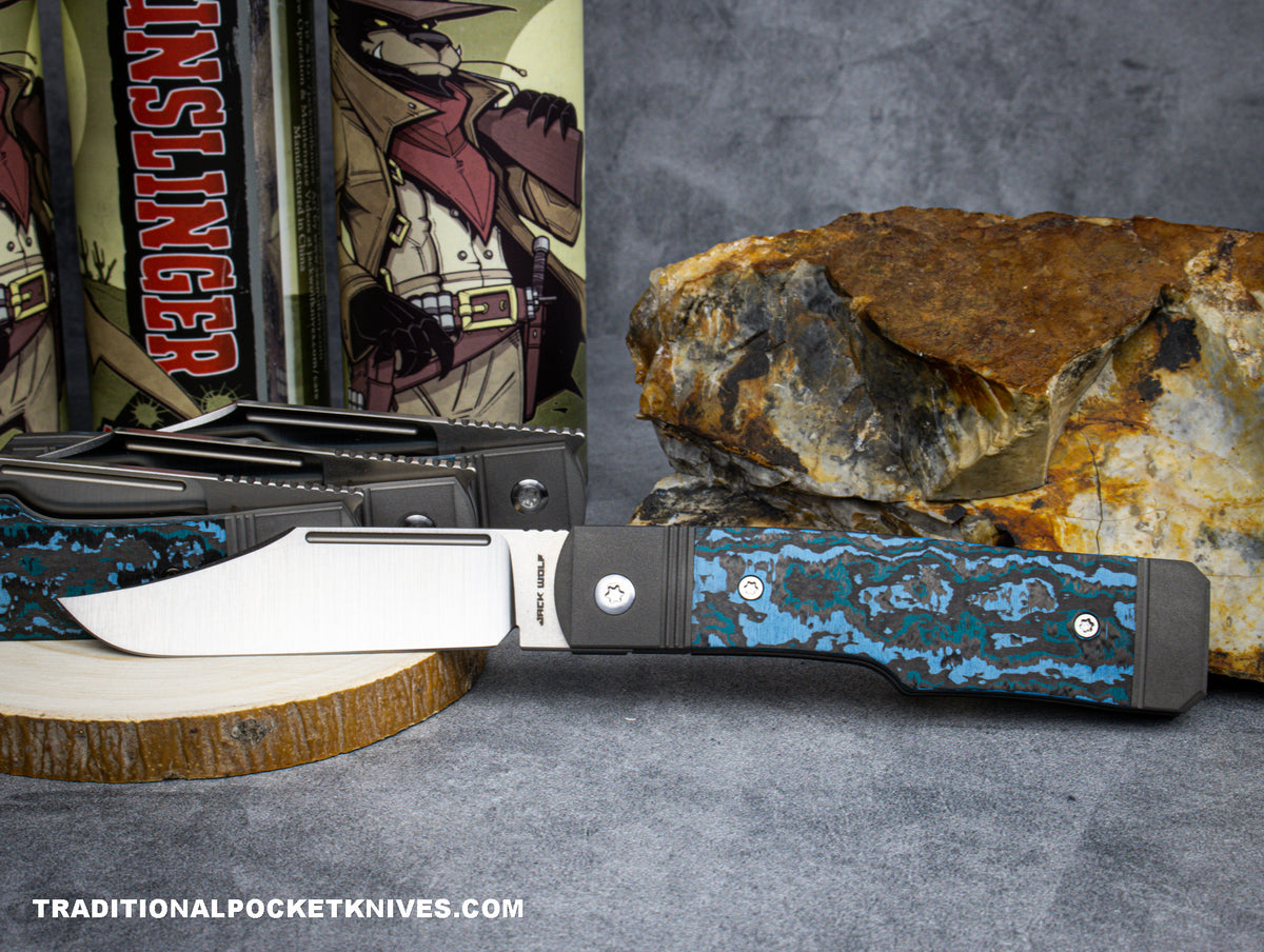 Jack Wolf Knives Gunslinger Jack Fat Carbon Arctic Storm