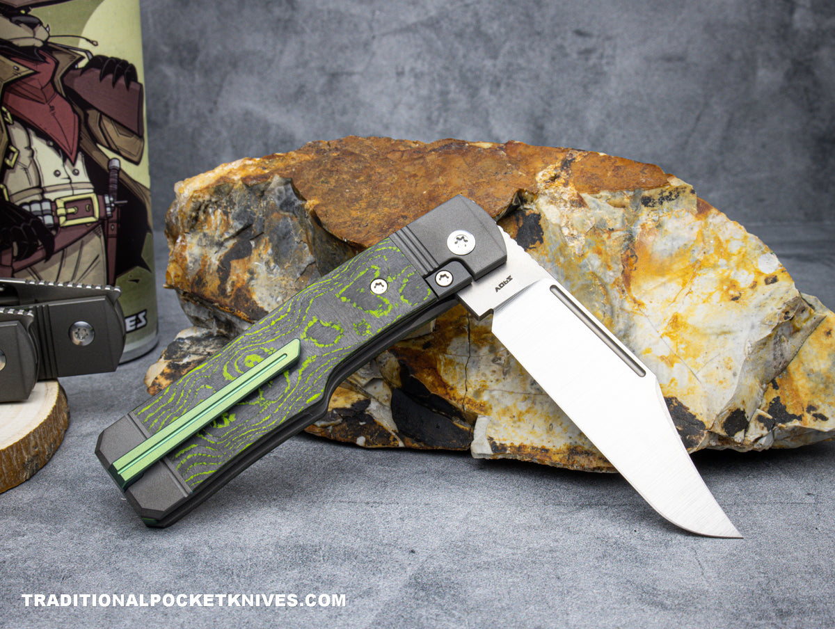 Jack Wolf Knives Gunslinger Jack CamoCarbon Toxic Green