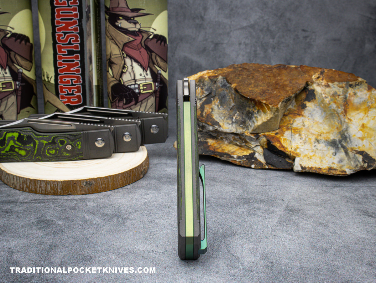 Jack Wolf Knives Gunslinger Jack CamoCarbon Toxic Green