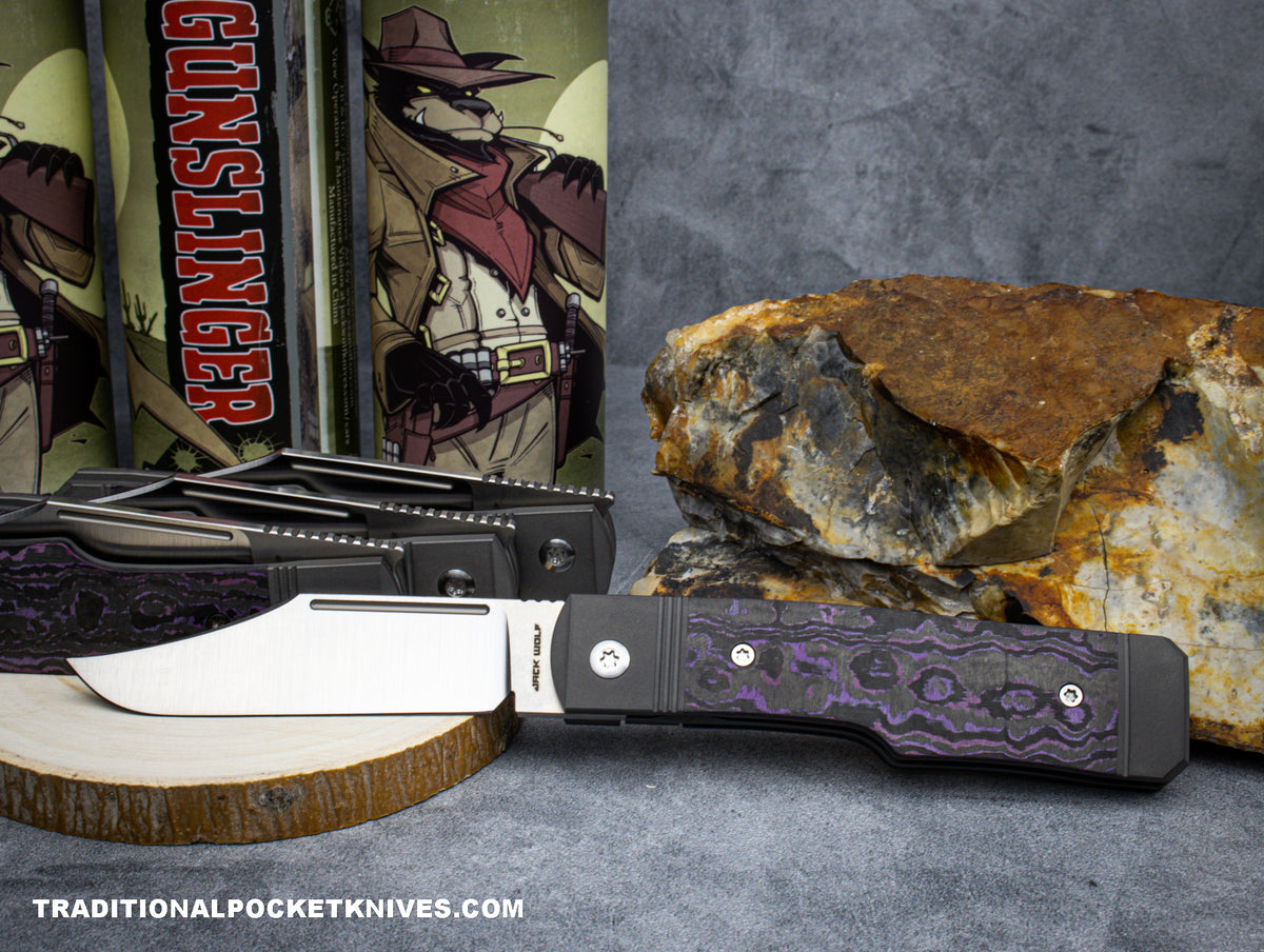 Jack Wolf Knives Gunslinger Jack Fat Carbon Purple Haze