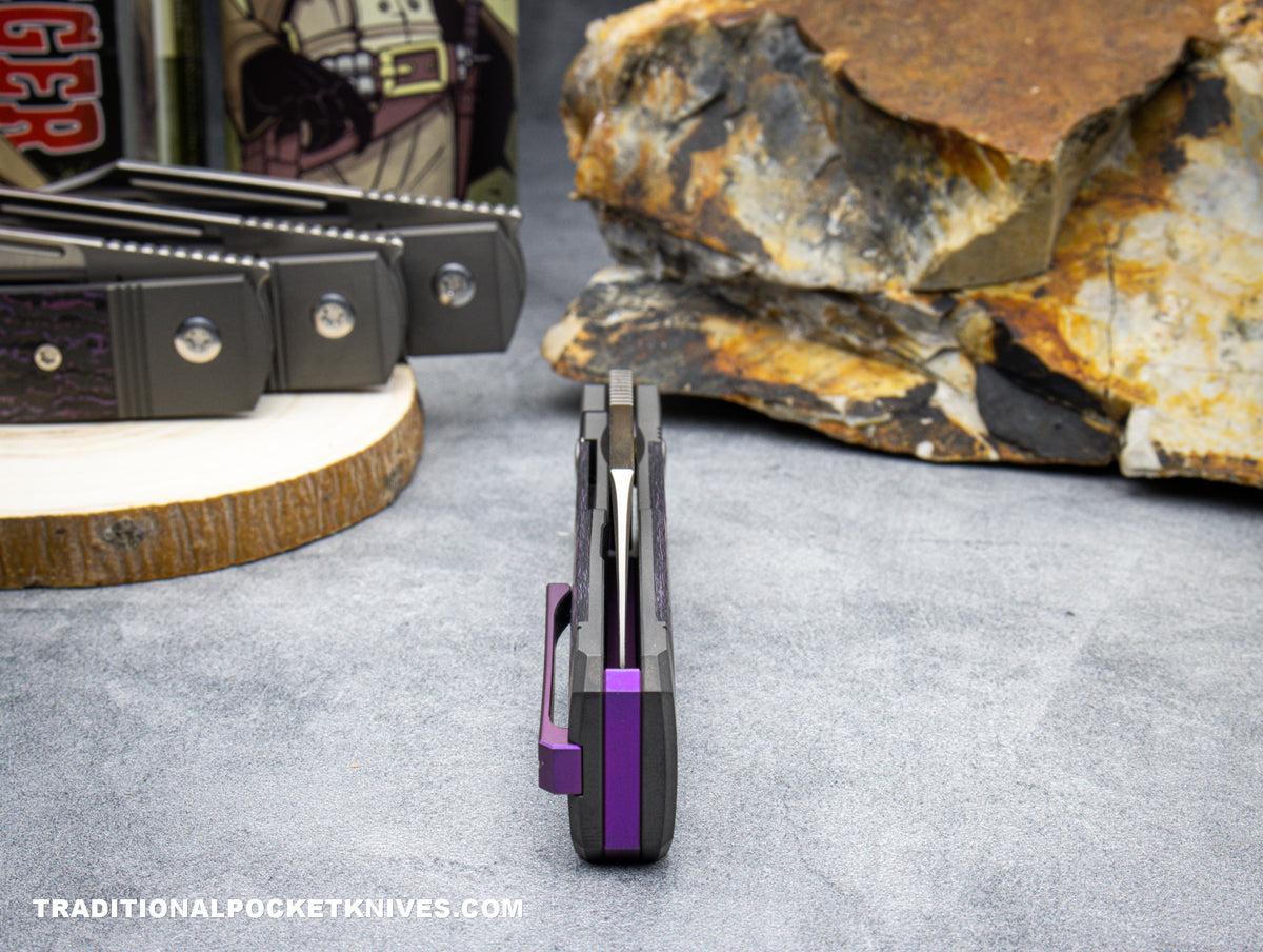 Jack Wolf Knives Gunslinger Jack Fat Carbon Purple Haze