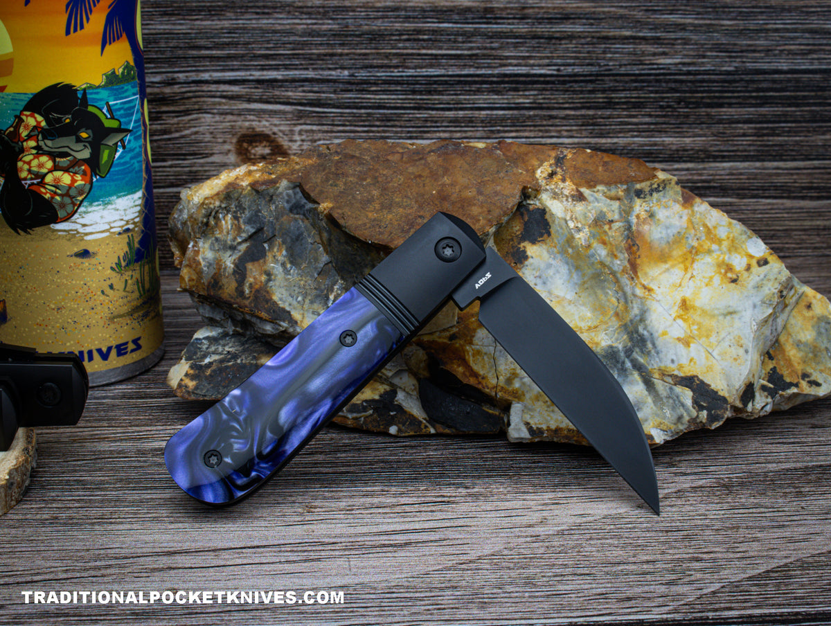 Jack Wolf Knives Laid Back Jack Kirinite Purple Wave