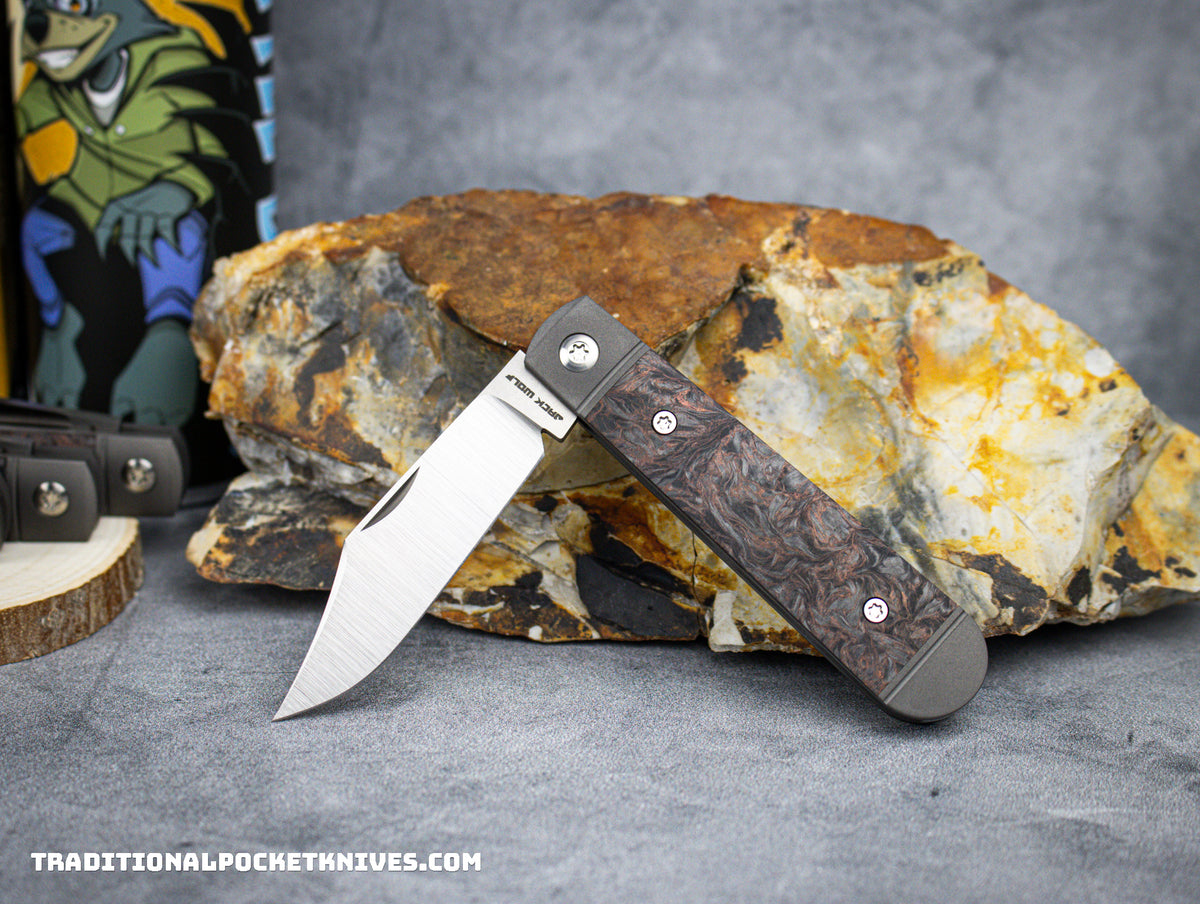 Jack Wolf Knives Little Bro Jack Fat Carbon Dark Matter Copper