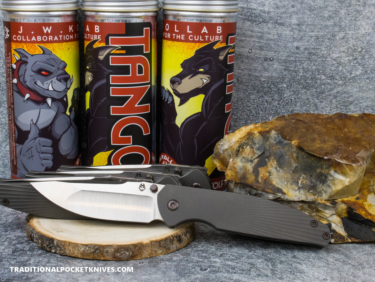 Jack Wolf Knives Tango Full Ti Sunburst - J.W. Kollab Series