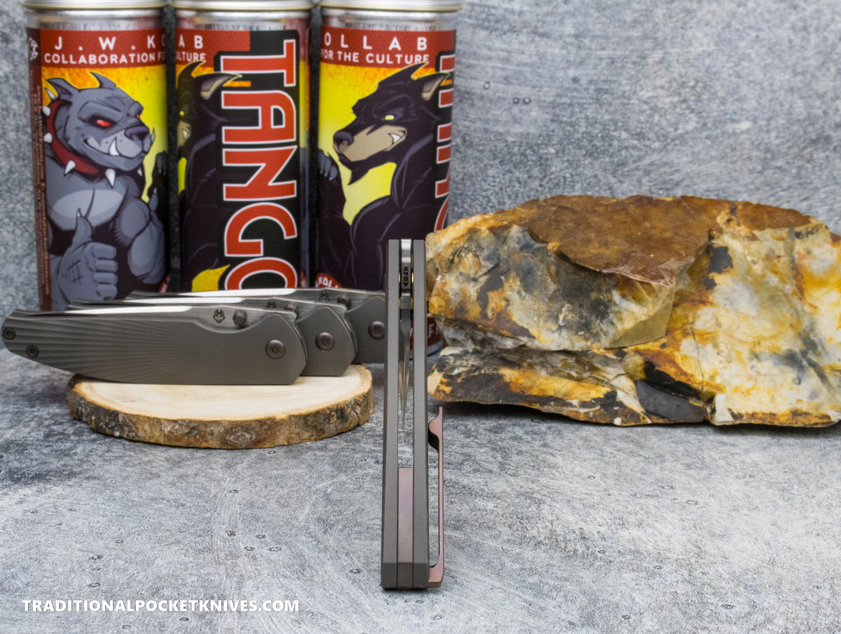 Jack Wolf Knives Tango Full Ti Sunburst - J.W. Kollab Series
