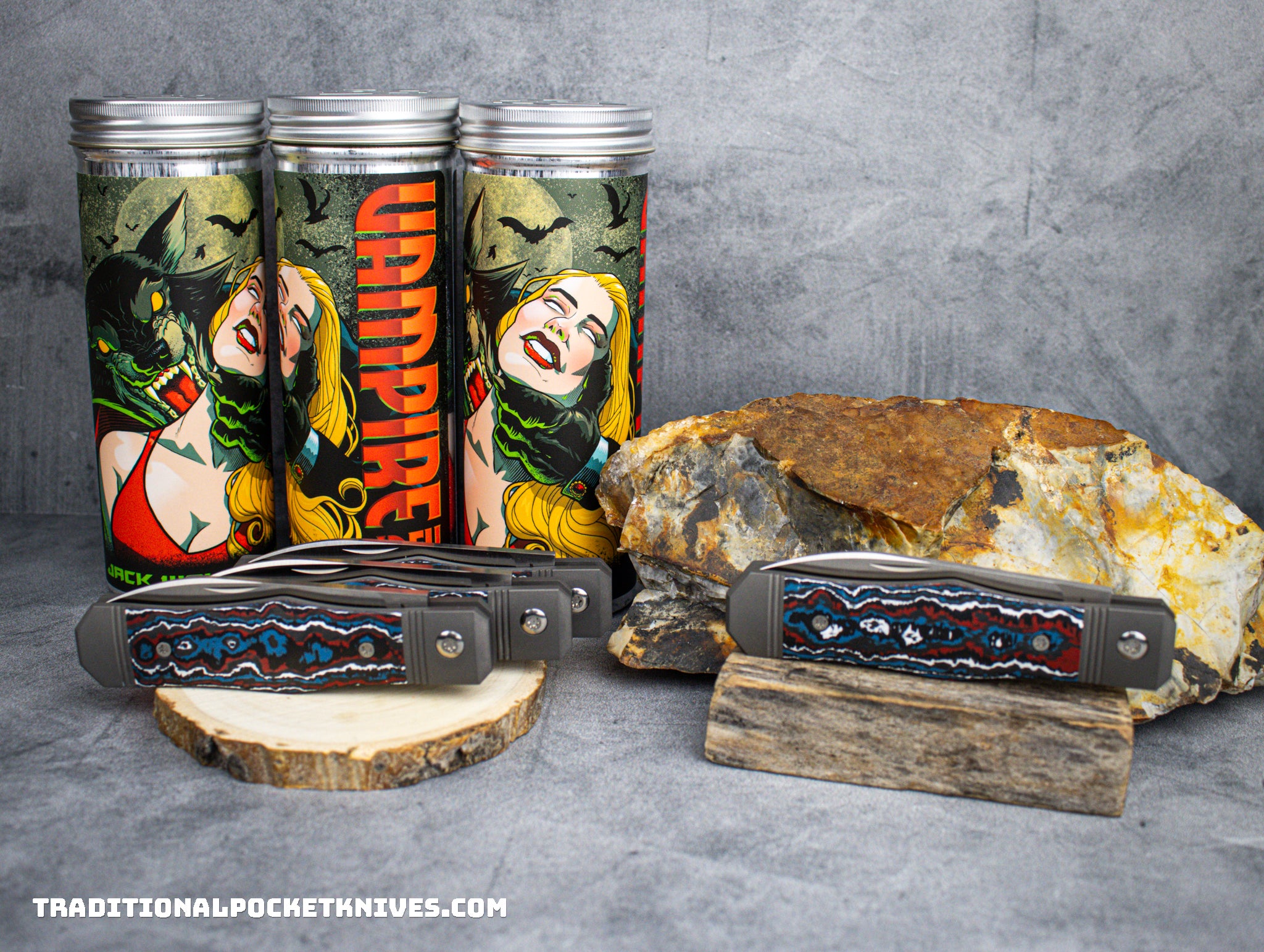 Jack Wolf Knives Vampire Jack Fat Carbon Nebula - C. Risner