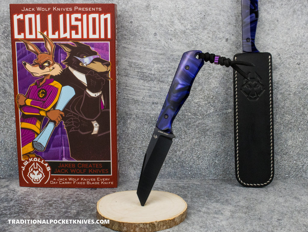 Jack Wolf Knives Collusion Kirinite Purple Wave - J.W. Kollab