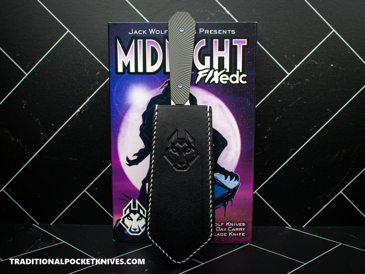 Jack Wolf Knives Midnight FIXedc Titanium Starburst Hand Satin