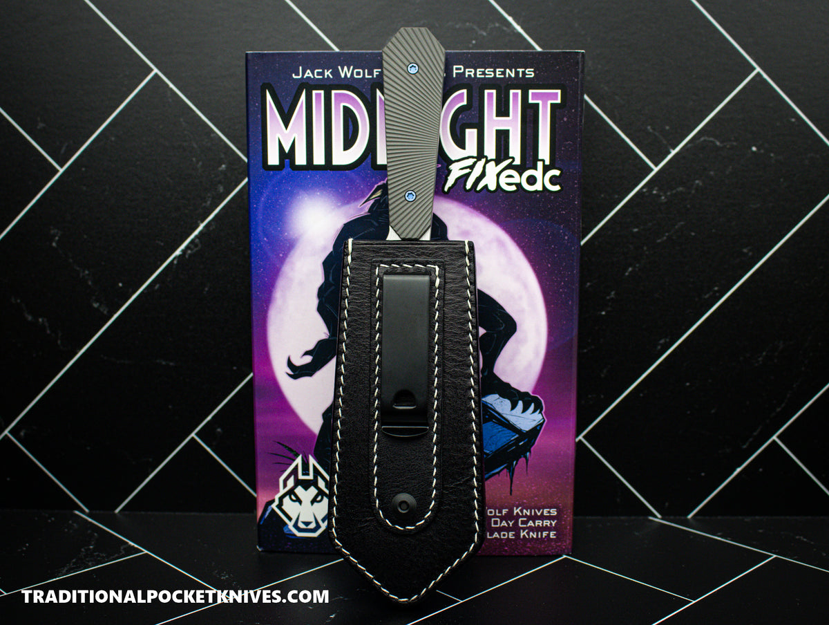Jack Wolf Knives Midnight FIXedc Titanium Starburst Hand Satin