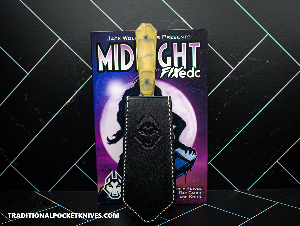 Jack Wolf Knives Midnight FIXedc Ultem Blast and Tumble