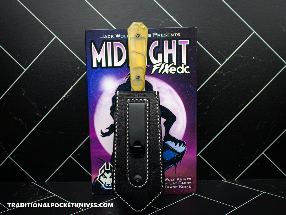 Jack Wolf Knives Midnight FIXedc Ultem Blast and Tumble